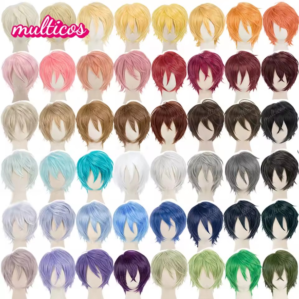 Colors Short Straight Cosplay  - огляд і ціна Anime Cosplay Blue Hair